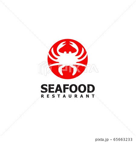 Seafood restaurant with crab icon design Seafood restaurant with crab icon design 65663233