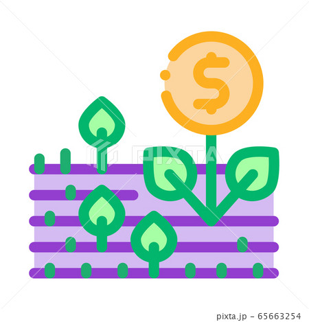 money tree on field icon vector outline illustration money tree on field icon vector outline illustration 65663254