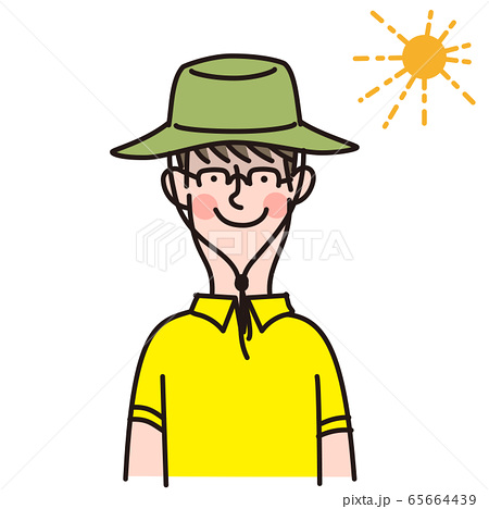 帽子をかぶる男性のイラスト素材