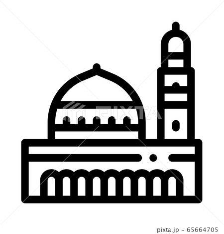 muslim holy city icon vector outline illustration 65664705