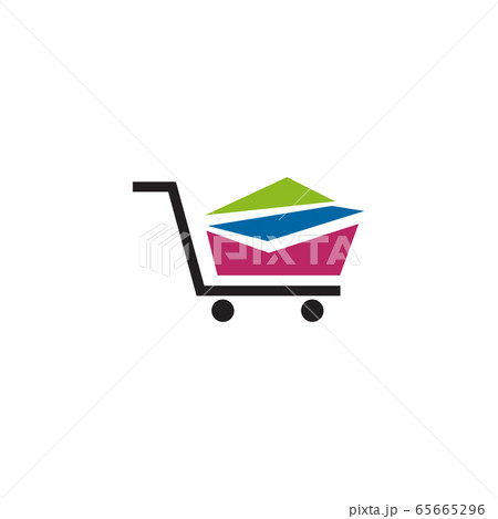 Shopping cart icon logo design vector template Shopping cart icon logo design vector template 65665296