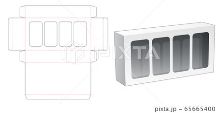 packaging box die cut template 65665400