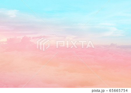 Sky and cloud background with a pastel colored Sky and cloud background with a pastel colored 65665754