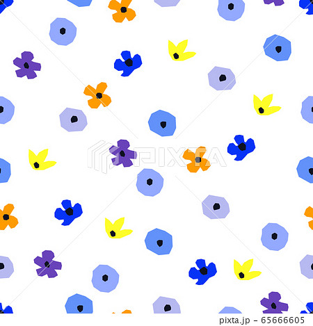 Seamless pattern. Vector floral design with wildflowers. Romantic background 65666605