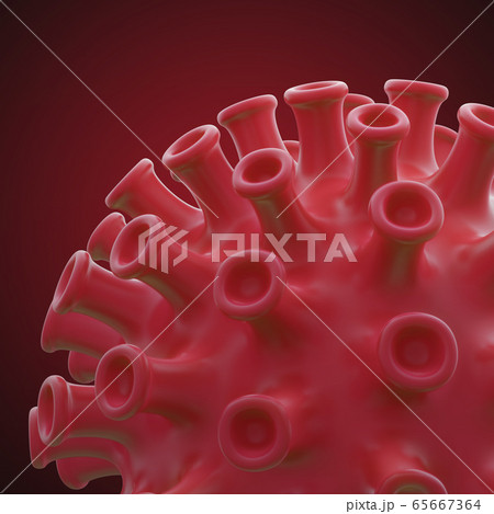 Virus cells. 3d Illustration. Abstract Image of Flu COVID-19 virus cell under the microscope 65667364