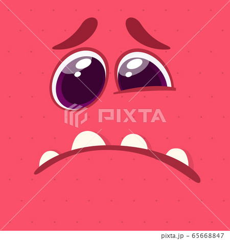 Cartoon monster face. Vector Halloween design 65668847