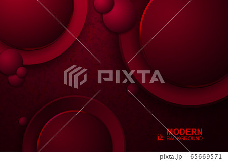 Dark red texture design with marble effect, round frames with a gradient 65669571