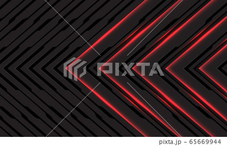 Abstract black line red light cyber arrow direction on dark grey with blank space design modern futuristic technology background vector illustration. Abstract black line red light cyber arrow direction on dark grey with blank space design modern futuristic technology background vector illustration. 65669944