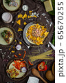 Mexican food mix colorful background Mexico 65670255