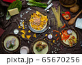 Mexican food mix colorful background Mexico 65670256