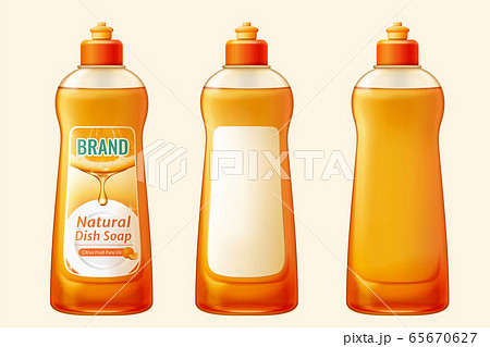 Natural orange dish soap mockup Natural orange dish soap mockup 65670627