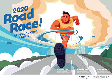 Road race event illustration 65670647