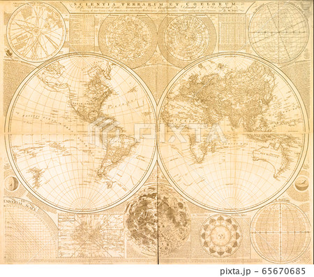 Antique World Map vintage background Antique World Map vintage background 65670685