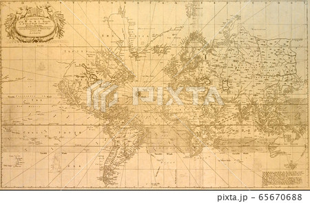 Antique World Map vintage background 65670688