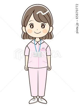 女性、看護師、笑顔 65670772
