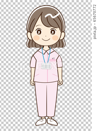 女性、看護師、笑顔 65670772