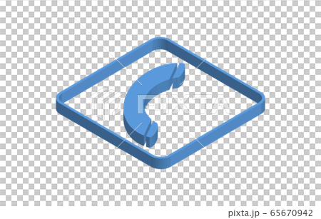 Telephone contact blue isometric icon illustration Telephone contact blue isometric icon illustration 65670942