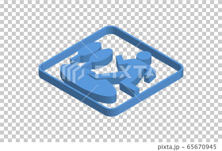 Wide area shelter blue isometric icon illustration Wide area shelter blue isometric icon illustration 65670945
