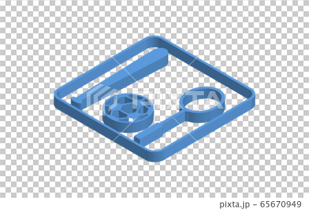 Blue isometric icon illustration of bat, soccer... - Stock Illustration ...