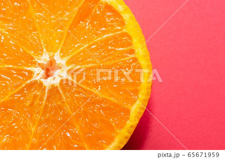 オレンジ 輪切りの写真素材