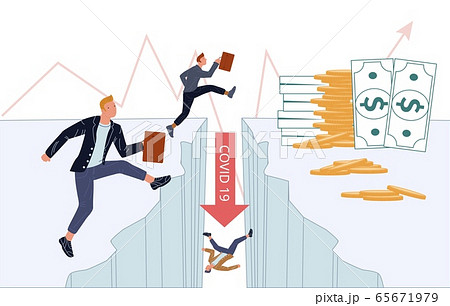 Financial crisis business crash due coronavirus Financial crisis business crash due coronavirus 65671979
