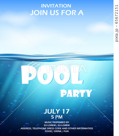 Pool party invitation Pool party invitation 65672151