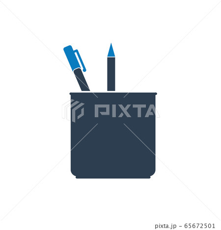 Pen Stand Icon. Flat style vector EPS. 65672501