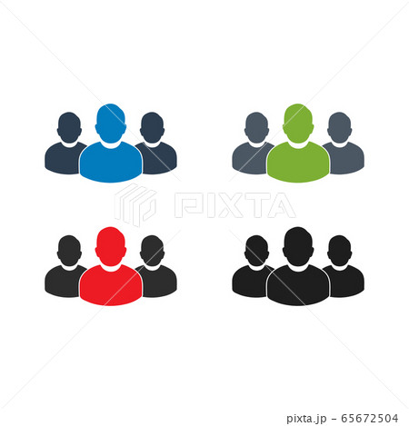 Team work icon set. Flat style vector EPS. 65672504