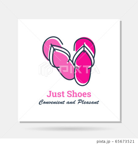 Vector simple company logo example - Summer Shoes 65673521