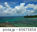 Landscape of tropical beach and sunny sky  65673858