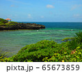 Landscape of tropical beach and sunny sky  65673859