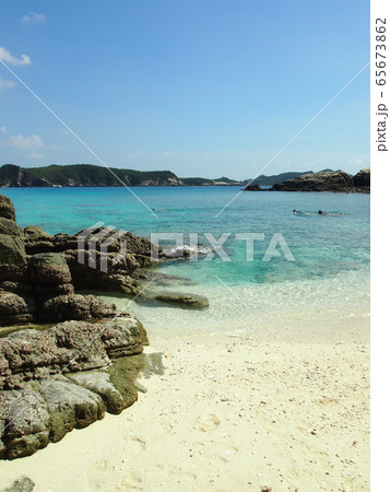 Landscape of tropical coast and sunny sky  65673862