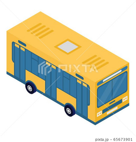 School bus icon, isometric style 65673901