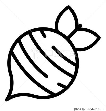 Garden beet icon, outline style 65674889