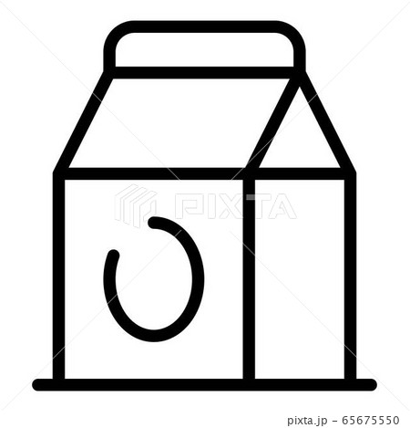 Food paper bag icon, outline style Food paper bag icon, outline style 65675550