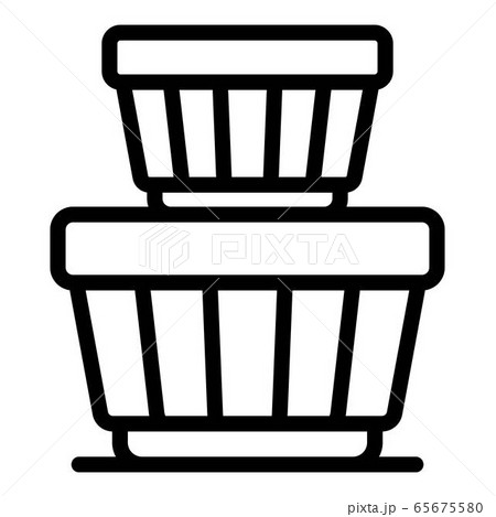 Plastic container icon, outline style 65675580
