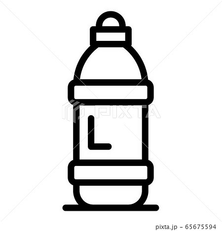 Plastic oil bottle icon, outline style 65675594