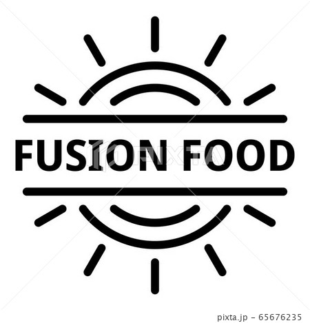 Fusion food logo, outline style Fusion food logo, outline style 65676235