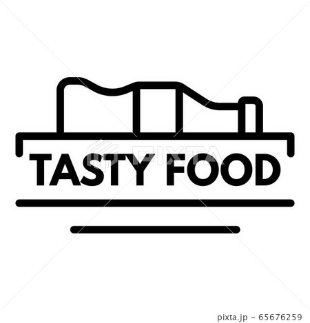 Tasty food logo, outline style 65676259