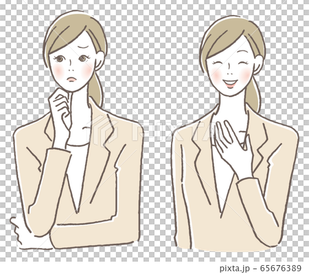 西裝女人困擾的微笑集 西裝女人困擾的微笑集 65676389