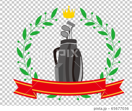 Golf Golf club Golf bag Laurel wreath Crown Golf Golf club Golf bag Laurel wreath Crown 65677036