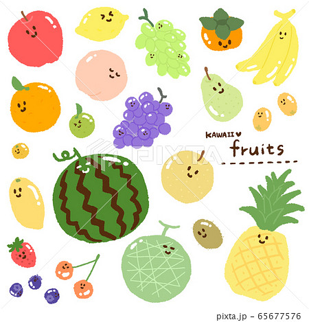 かわいい果物たちのイラスト素材