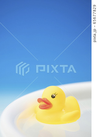 水に浮かぶアヒルのおもちゃ 水に浮かぶアヒルのおもちゃ 65677829