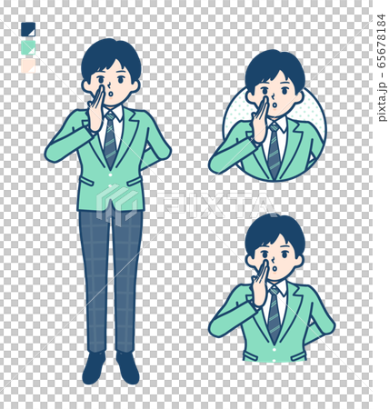 simple school boy Green Blazer_Whispering 65678184