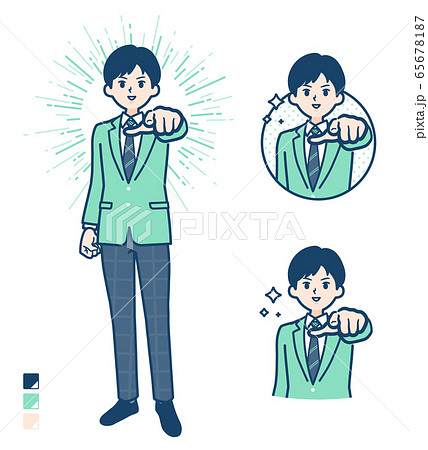 simple school boy Green Blazer_want-you simple school boy Green Blazer_want-you 65678187