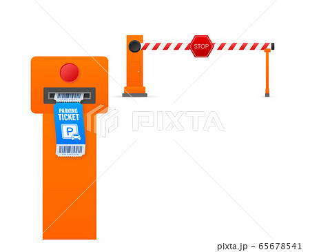 Parking tickets, great design for any purposes. Parking payment station. Vector stock illustration. 65678541