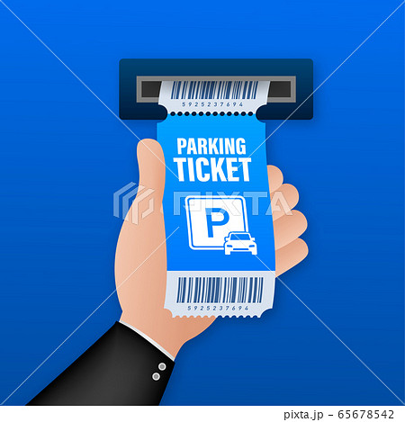 Parking tickets, great design for any purposes. Parking zone. Vector stock illustration. 65678542