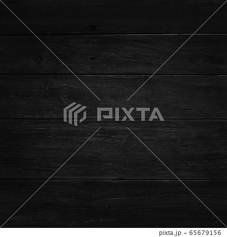 Black wooden wall background, texture of dark bark wood with old natural pattern for design art work, top view of grain timber. 65679156