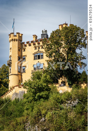 Hohenschwangau Castle in Schwangau village - Bavaria Germany Hohenschwangau Castle in Schwangau village - Bavaria Germany 65679534