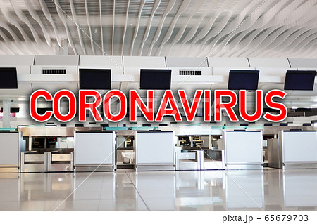 Sign Canceled over airport terminal with nobody Sign Canceled over airport terminal with nobody 65679703